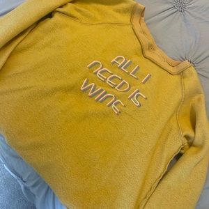 BOUTIQUE | Reversible yellow cropped hoodie